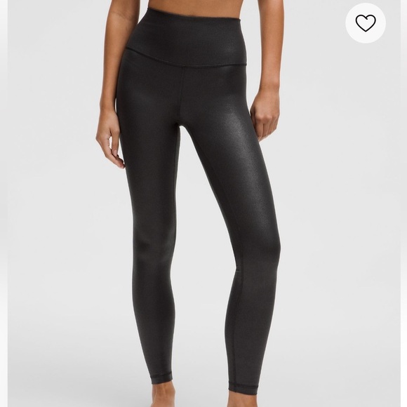lululemon Align™ High-Rise Ribbed Pant 25" Shine in Radiate Foil Print Black - Picture 1 of 7